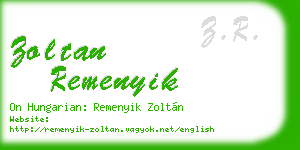 zoltan remenyik business card